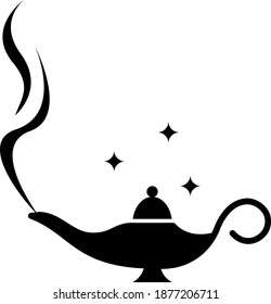 Icono de lámpara mágica, ilustración vectorial