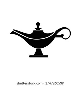 Magic lamp icon vector simple design
