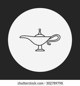 Magic Lamp line icon