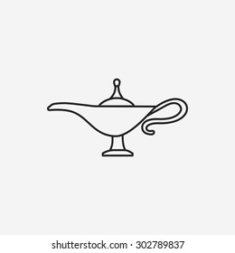 Magic Lamp Line Icon