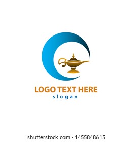 magic lamp logo design template