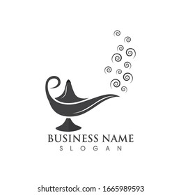 Diseño vectorial del logotipo de la lámpara mágica