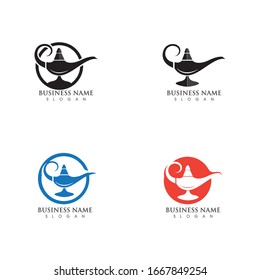 Diseño vectorial del logotipo de la lámpara mágica