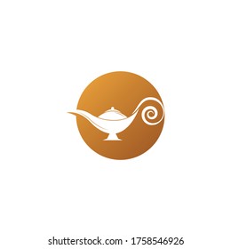 Diseño vectorial del logotipo de la lámpara mágica