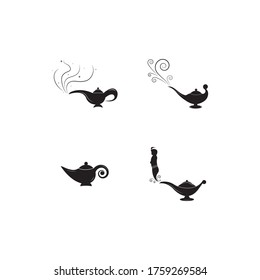 Magisches Lampenlogo, Vektorgrafik-Design