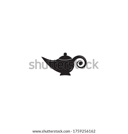 Magic lamp logo vector illustration design