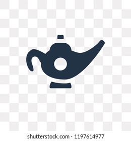 Magic lamp vector icon isolated on transparent background, Magic lamp transparency concept can be used web and mobile