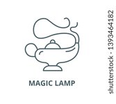 Magic lamp vector line icon, linear concept, outline sign, symbol