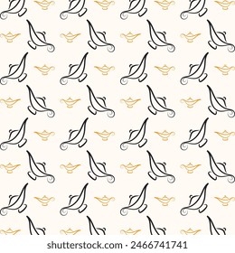 Magic lamp workable trendy multicolor repeating pattern vector illustration background design