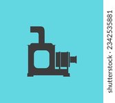 Magic lantern antique style old flat gray 