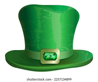 Magic leprechaun hat is a traditional element of clothing for the holiday festival of St.Patrick 's Day