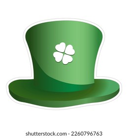 Magic leprechaun hat is a traditional element of clothing for the holiday festival of St.Patrick 's Day