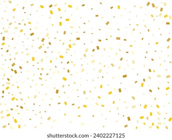 Rectángulos de oro de la luz mágica. Celebración de Confetti, caída de la decoración abstracta de oro para la fiesta nocturna. Ilustración vectorial.
