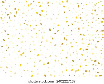 Magic Light Golden Rectangles. Confetti celebration, Falling Golden Abstract Decoration for Night Party. Vector illustration.