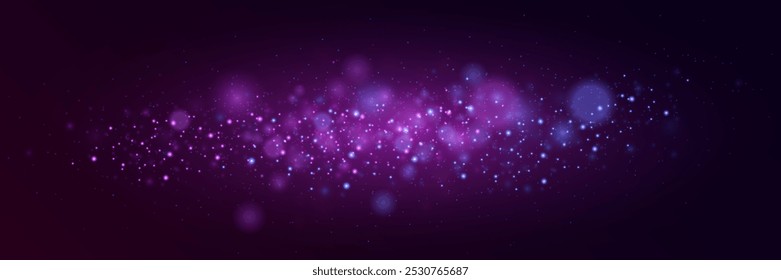 Magic light particles of light. Sparkling magical dust particles.