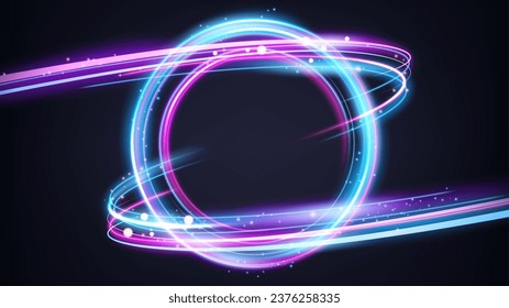 Magic Light Portal, Teleportation Hole, Vector Illustration