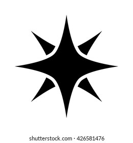 Magic or light spark flat vector icon for games and websites