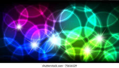 Magic light. Vector abstract background