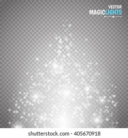 Magic light vector effect. Glow special effect light, flare, star and burst. Isolated spark
