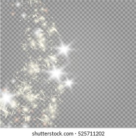Magic light vector effect. Glow special effect light, flare, star and burst. Isolated spark