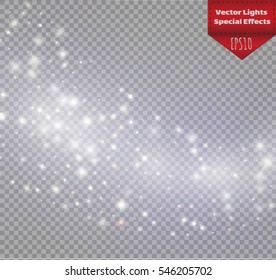 Magic light vector effect. Glow special effect light, flare, star and burst. Isolated spark