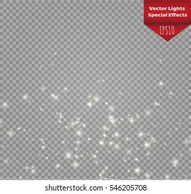 Magic light vector effect. Glow special effect light, flare, star and burst. Isolated spark