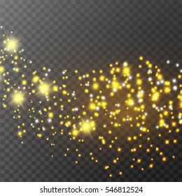 Magic light vector effect. Glow special effect light, flare, star and burst. Isolated spark