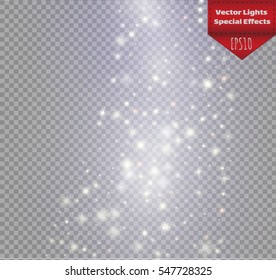Magic light vector effect. Glow special effect light, flare, star and burst. Isolated spark