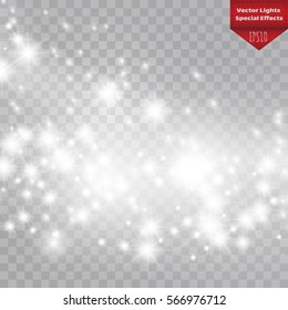 Magic light vector effect. Glow special effect light, flare, star and burst. Isolated spark