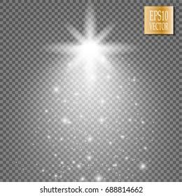 Magic light vector effect. Glow special effect light, flare, star and burst. Isolated spark
