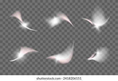 Magic of light: vector illustration with iridescent highlights creating