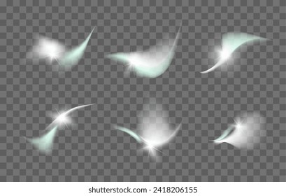 Magic of light: vector illustration with iridescent highlights creating