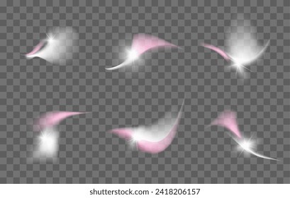 Magic of light: vector illustration with iridescent highlights creating