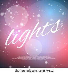 Magic lights background with bokeh