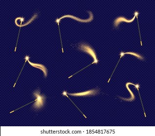 Magic lights. Performance magician sparkles wizzard effects collection light shapes realistic vector