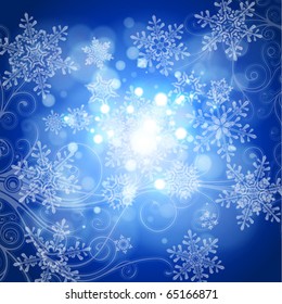magic lights, snowflakes & floral ornament