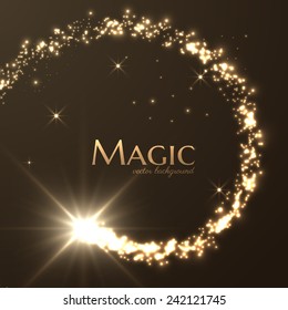 Magic lights vector background. Eps10.