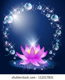 Magic lily, stars and bubbles