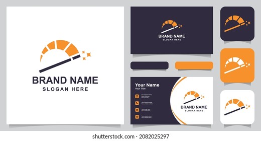 logotipo mágico con tarjeta de visita. Adecuado para tu empresa.
