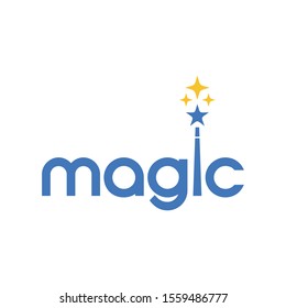 Magic Logo Concept, Clever Typography Logo Design Vector