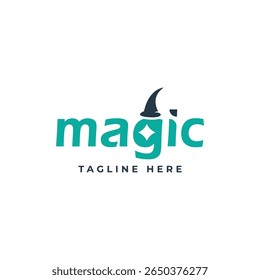 magic logo wordmark design modern minimal concept magician wizard lettering
