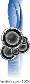 Altavoces mágicos y estrellas