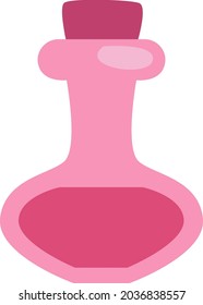 El perfume del amor mágico, la ilustración, el vector, sobre un fondo blanco.