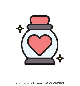 Magic Love Potion Icon Vector Illustration