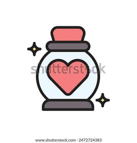 Magic Love Potion Icon Vector Illustration