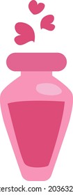 Magic love potion, illustration, vector, on a white background.