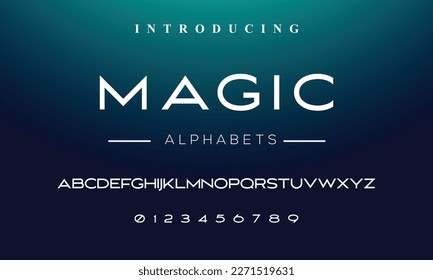 magic, luxury modern font alphabetical vector set