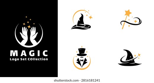 Magic or Magician Logo Set And Collection