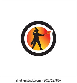 Magic man effect fire hot illustration vektor logo design