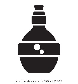 Magic mana potion bottle flat icon for apps or websites